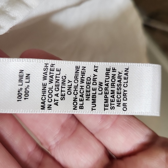 Saks Fifth Avenue linen long sleeve blouse, size large - Picture 3 of 4